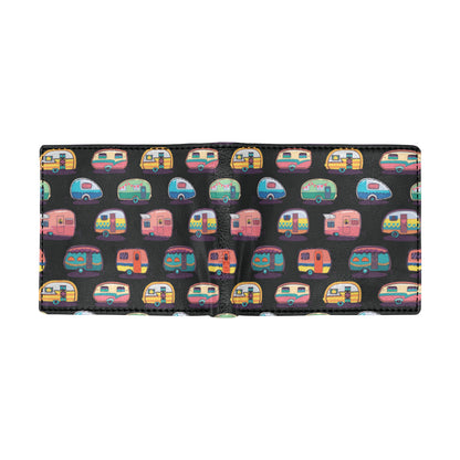 Camper Camping Pattern Men's ID Card Wallet