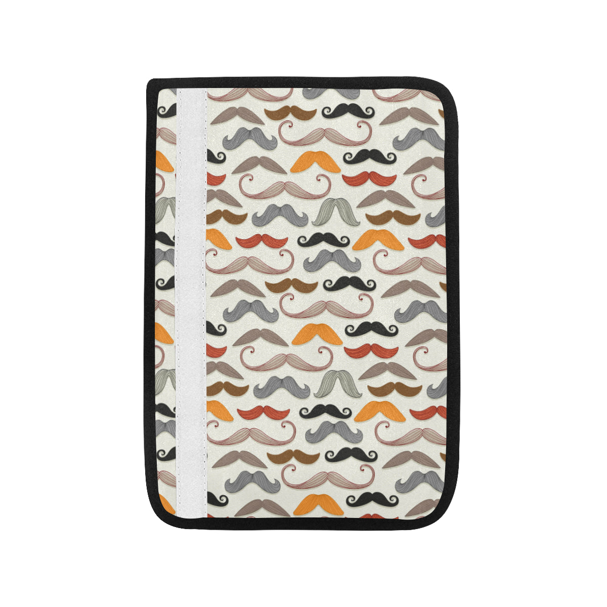 Mustache Pattern Print Design A02 Car Seat Belt Cover