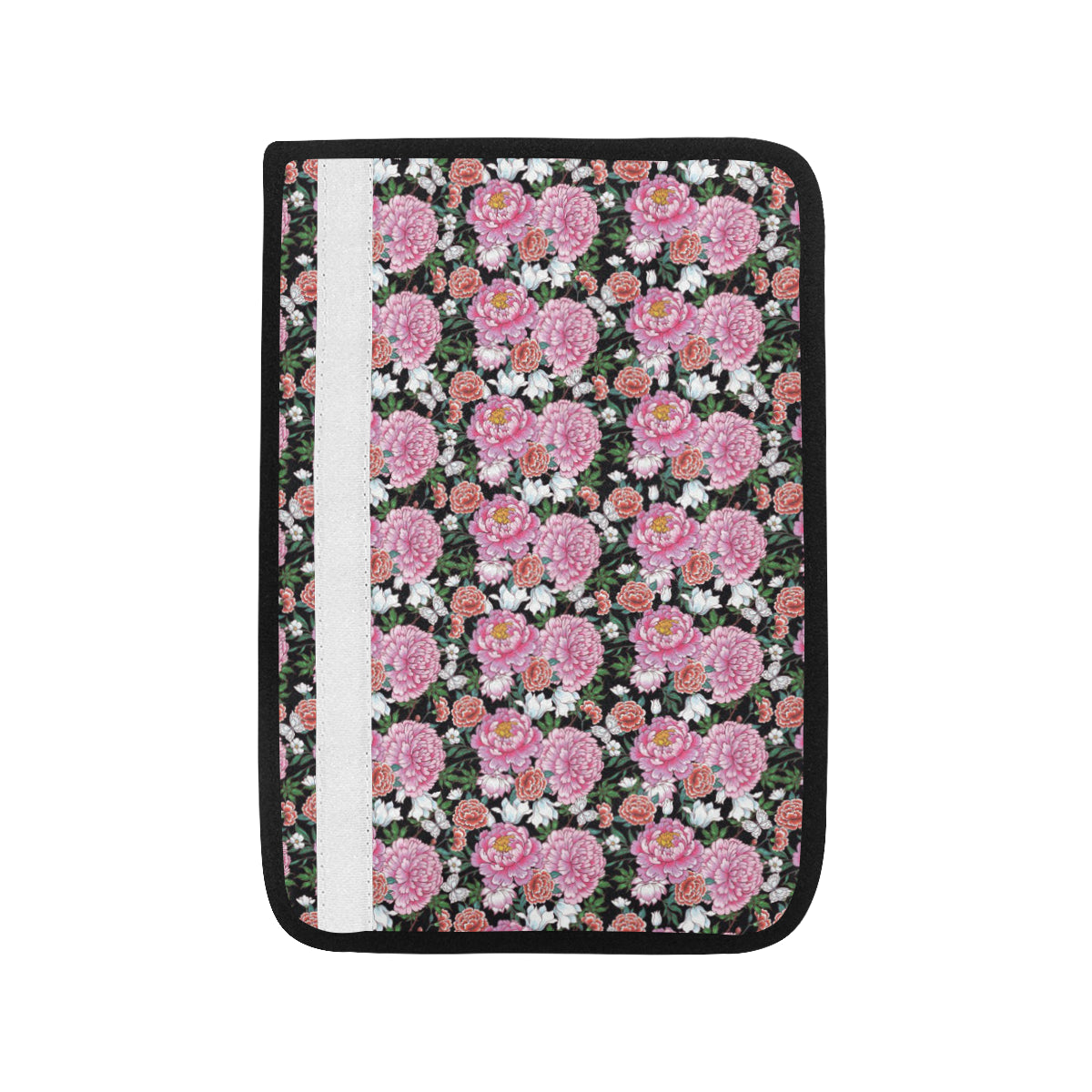 Dahlia Pattern Print Design 02 Car Seat Belt Cover