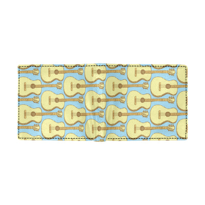 Acoustic Guitar Pattern Print Design 03 Men's ID Card Wallet