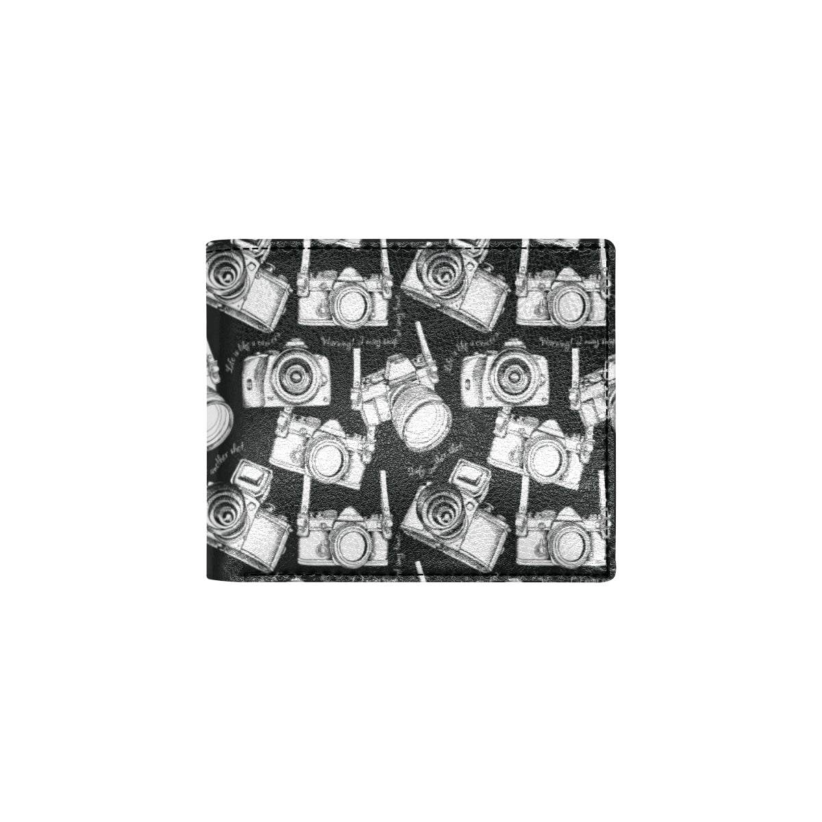 Camera Pattern Print Design 01 Men's ID Card Wallet