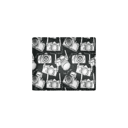 Camera Pattern Print Design 01 Men's ID Card Wallet