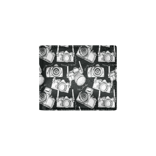 Camera Pattern Print Design 01 Men's ID Card Wallet
