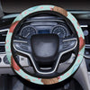 Cupcakes Fancy Heart Print Pattern Steering Wheel Cover with Elastic Edge