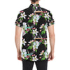 Apple blossom Pattern Print Design AB07 Men's Short Sleeve Button Up Shirt