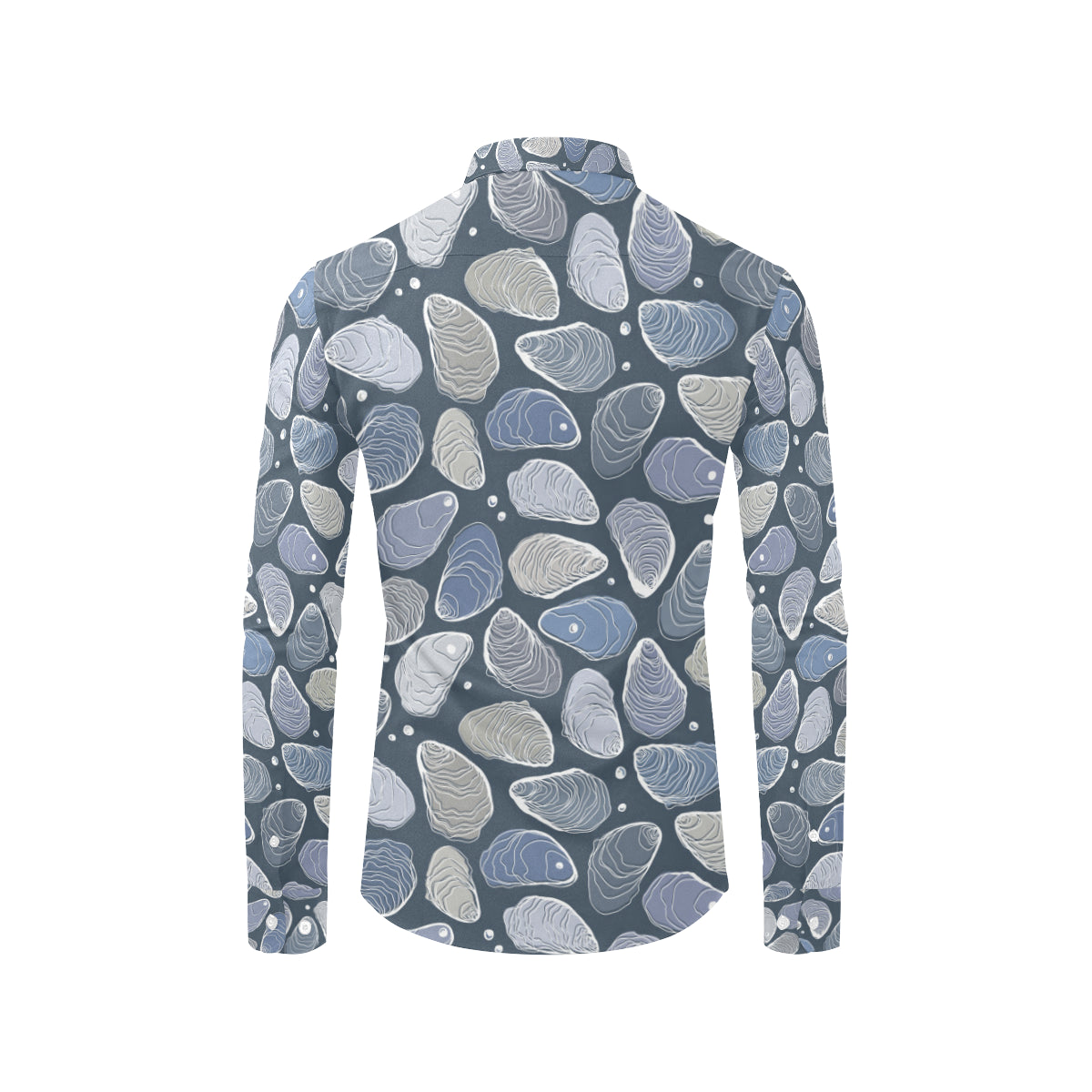 Oyster Pattern Print Design 02 Men's Long Sleeve Shirt