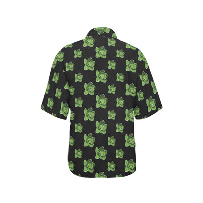 Cabbage Pattern Print Design 03 Women's Hawaiian Shirt