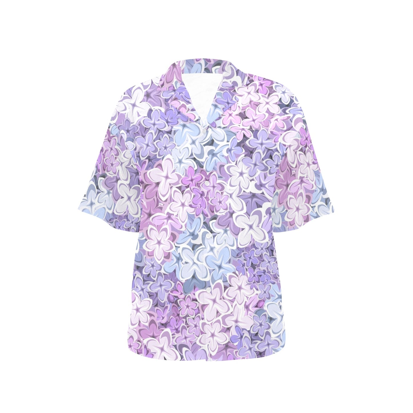 Lilac Pattern Print Design LI01 Women's Hawaiian Shirt