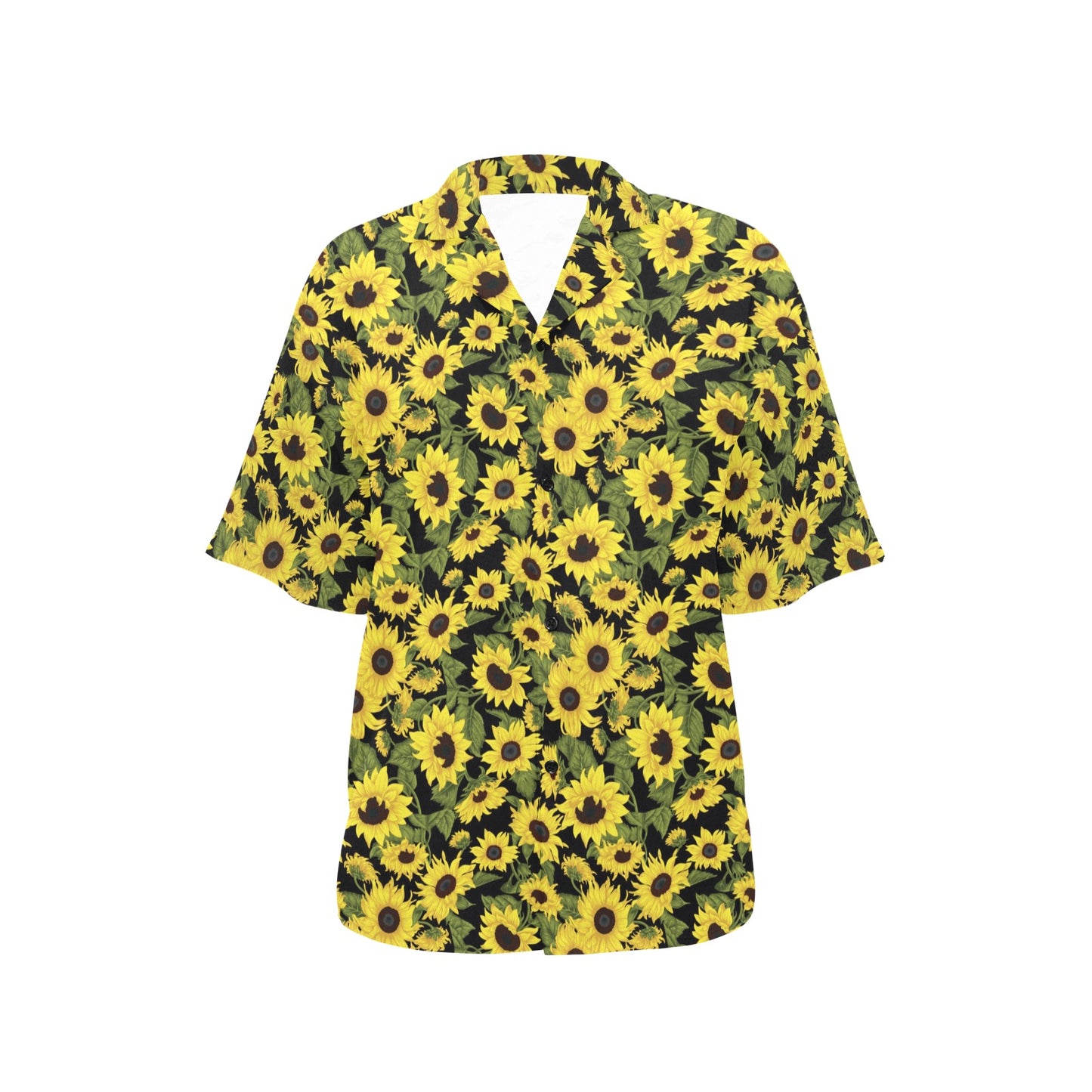 Sunflower Fresh Bright Color Print Women's Hawaiian Shirt