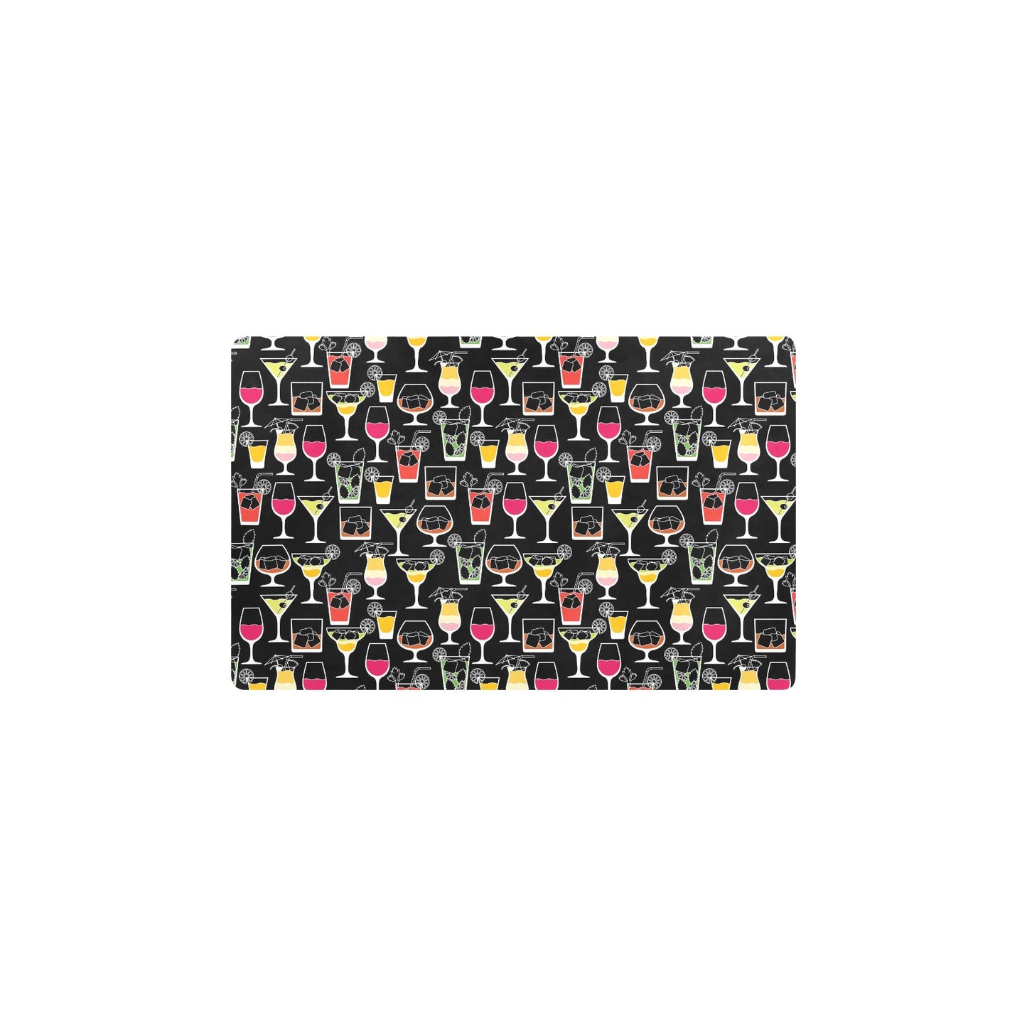 Cocktail Pattern Print Design 01 Kitchen Mat