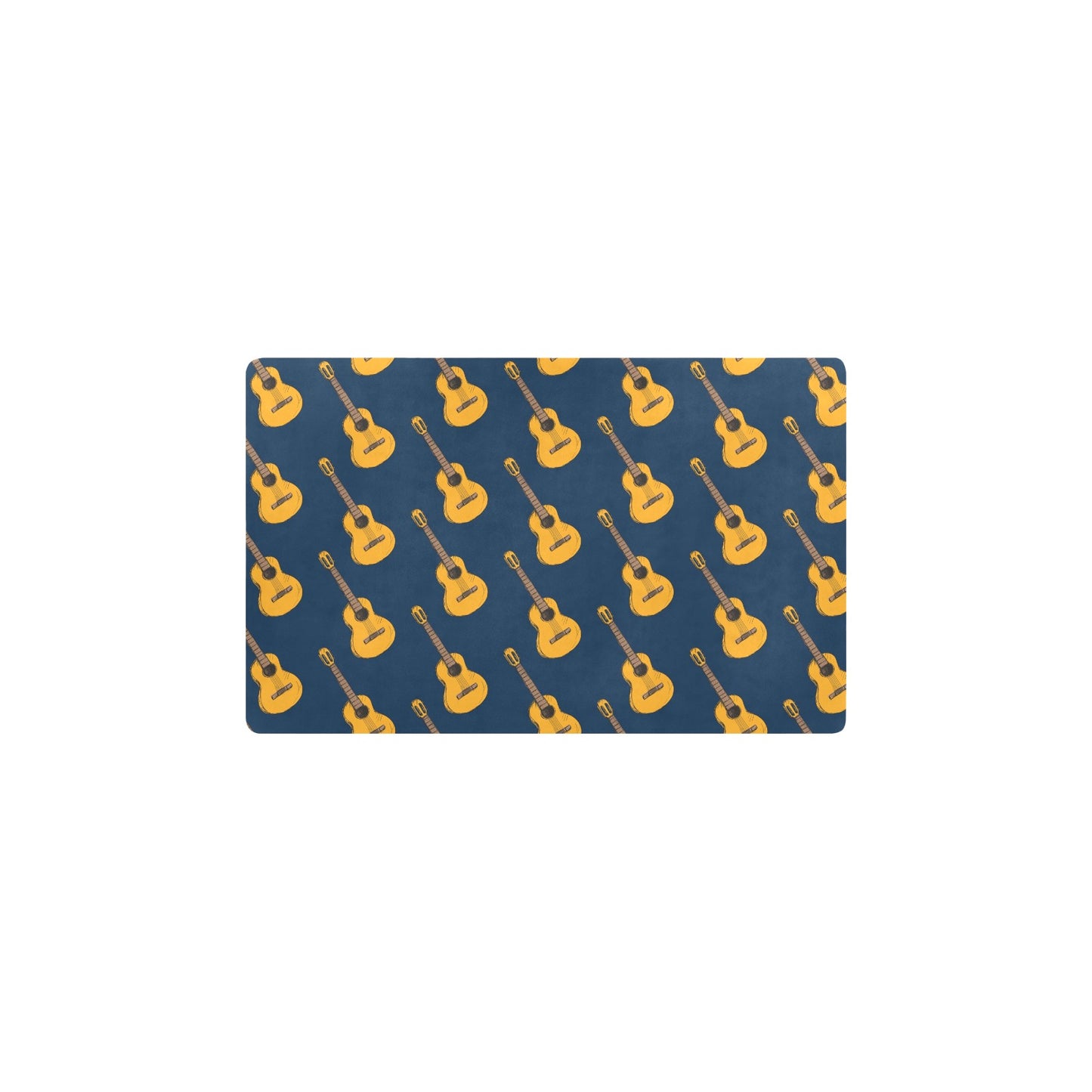 Acoustic Guitar Pattern Print Design 04 Kitchen Mat