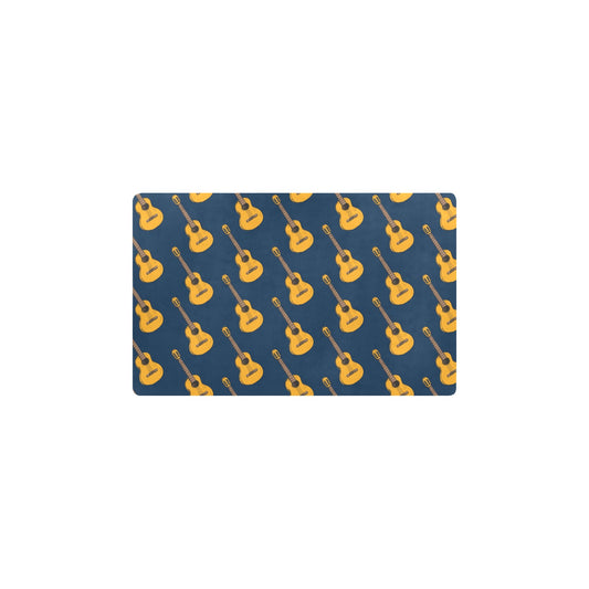 Acoustic Guitar Pattern Print Design 04 Kitchen Mat