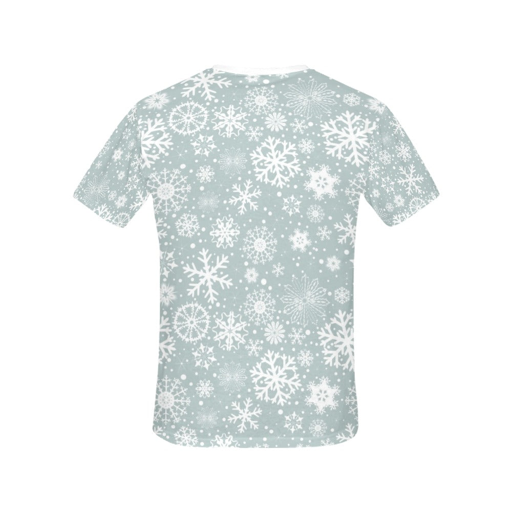 Snowflake Print Design LKS303 Women's  T-shirt
