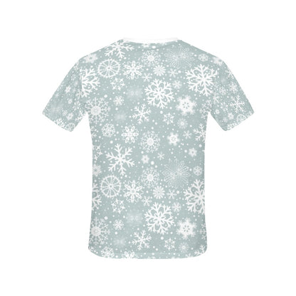 Snowflake Print Design LKS303 Women's  T-shirt