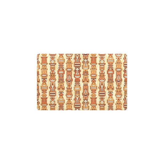 Tiki Orange Vertical Pattern Kitchen Mat