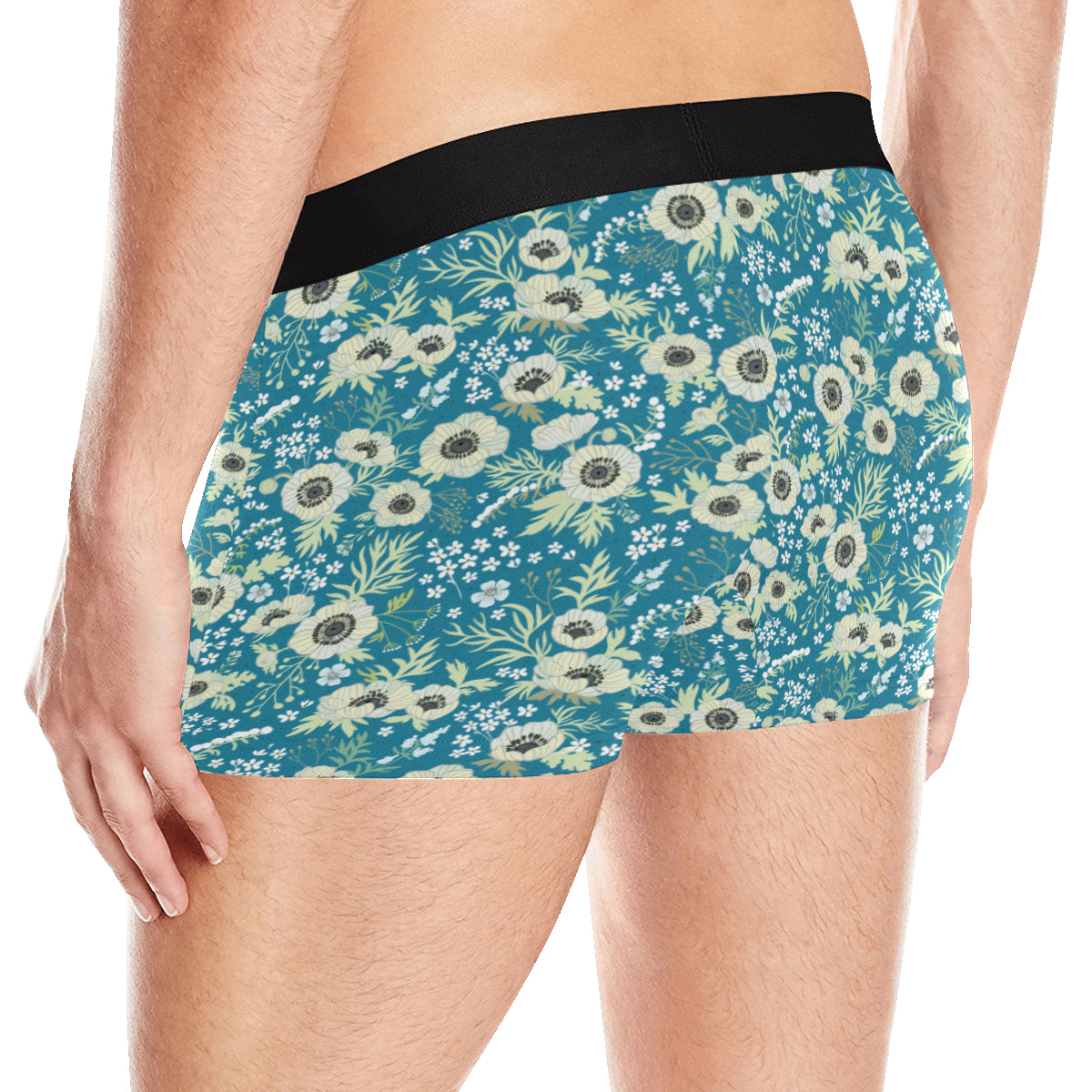 Anemone Pattern Print Design 01 Men's Boxer Briefs