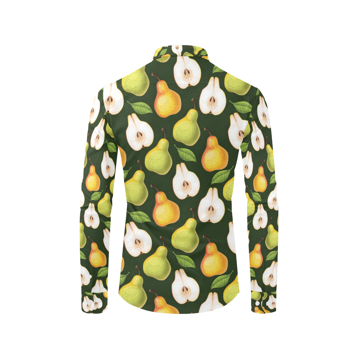 Pear Pattern Print Design PE06 Men's Long Sleeve Shirt