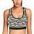 Tribal Wave Pattern Print Sports Bra