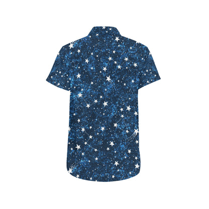 Cosmic Pattern Print Design 05 Men's Short Sleeve Button Up Shirt