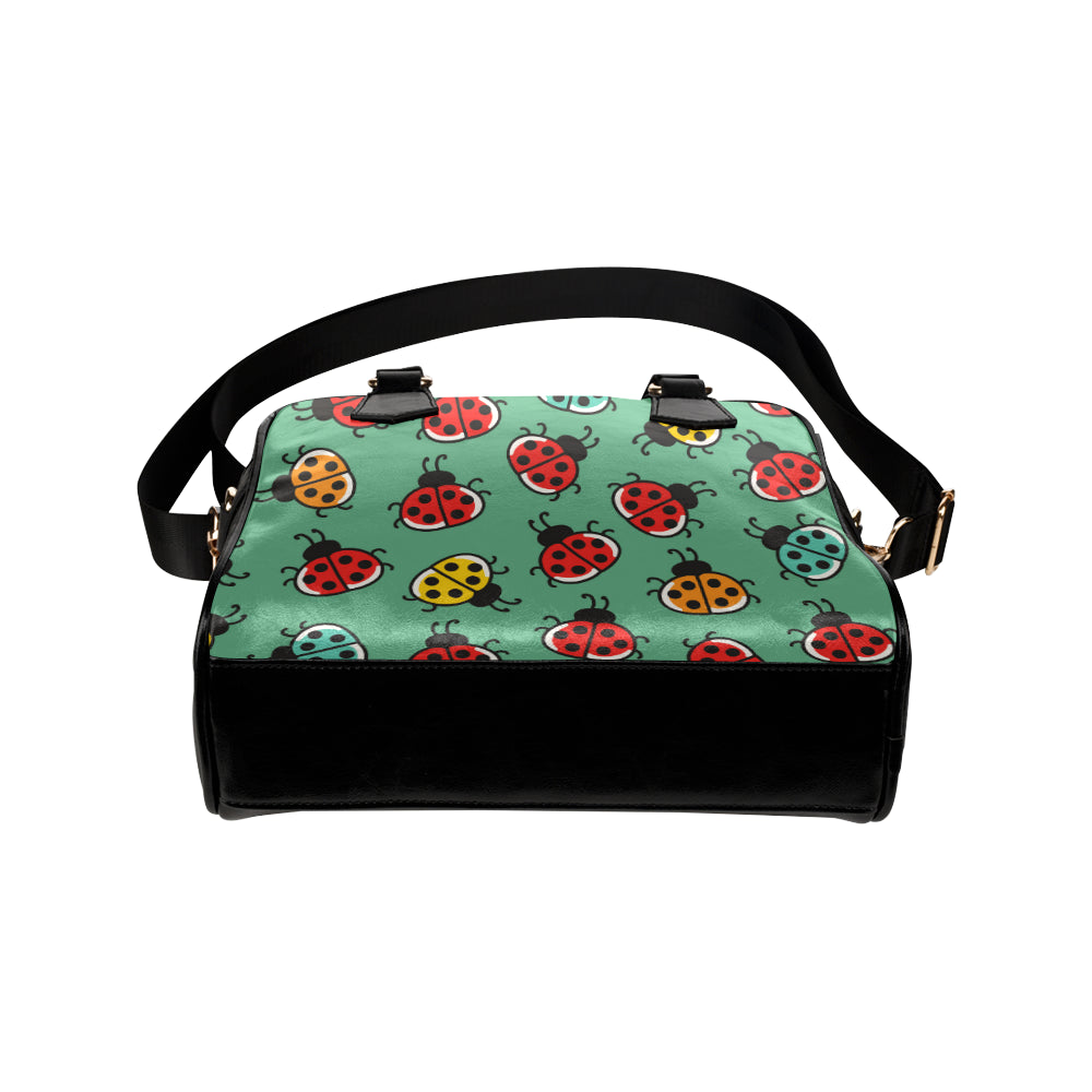 Ladybug Pattern Print Design 02 Shoulder Handbag