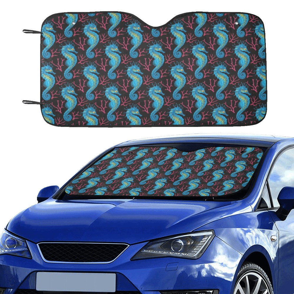 SeaHorse Print Design LKS401 Car front Windshield Sun Shade