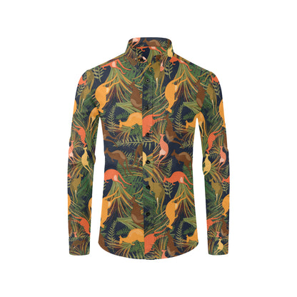 Kangaroos Pattern Print Design 07 Men's Long Sleeve Shirt