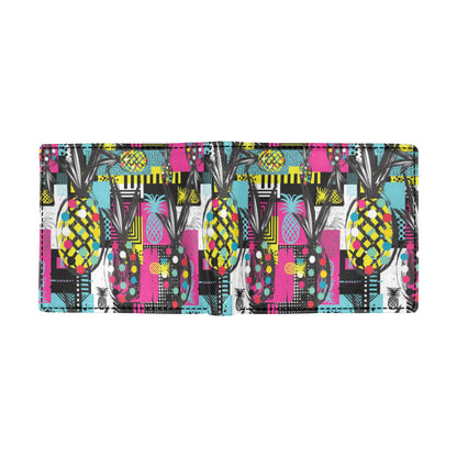 Pop Art Pineapple Pattern Print Design A02 Men's ID Card Wallet