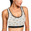 Swallow Bird Pattern Print Design 01 Sports Bra