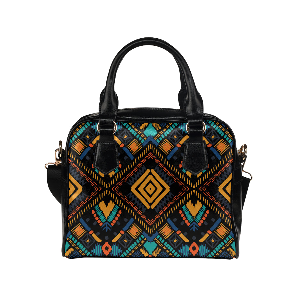 Kente Pattern Print Design 05 Shoulder Handbag