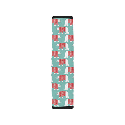 Polar Bear Pattern Print Design A04 Car Seat Belt Cover