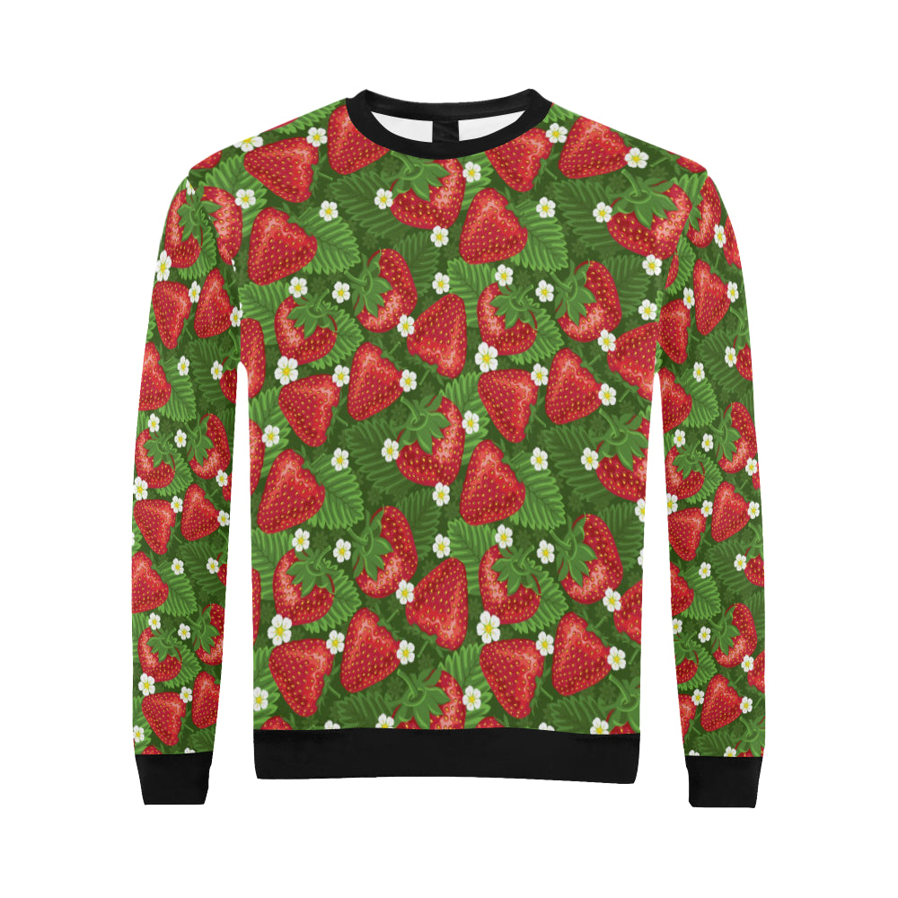 Strawberry Pattern Print Design SB05 Men Long Sleeve Sweatshirt