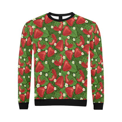 Strawberry Pattern Print Design SB05 Men Long Sleeve Sweatshirt