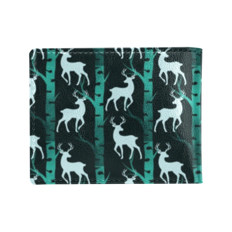 Deer Jungle Print Pattern Men's ID Card Wallet