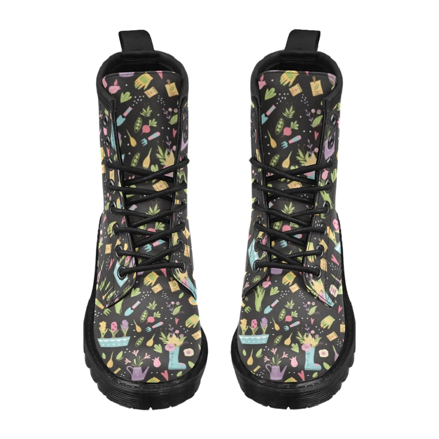 Gardening Pattern Print Design G03 Women's Boots