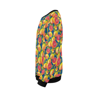 Grapefruit Pattern Print Design GF04 Men Long Sleeve Sweatshirt
