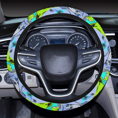 Elephant Art color Print Pattern Steering Wheel Cover with Elastic Edge