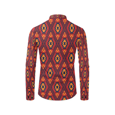 Navajo Pattern Print Design A03 Men's Long Sleeve Shirt