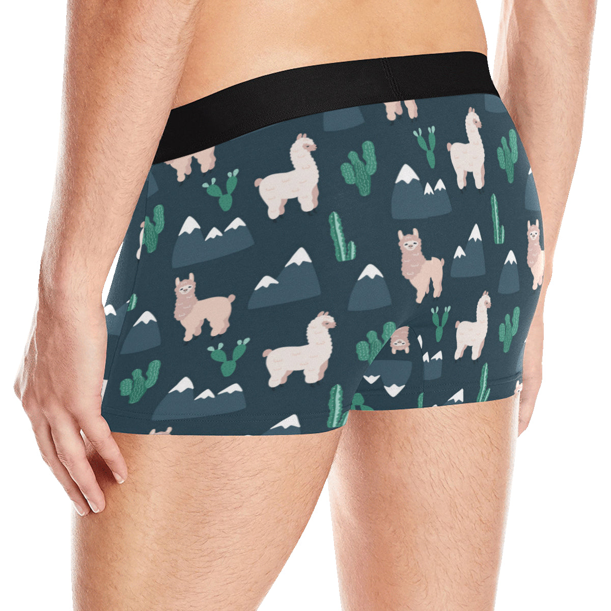 Llama Pattern Print Design 06 Men's Boxer Briefs