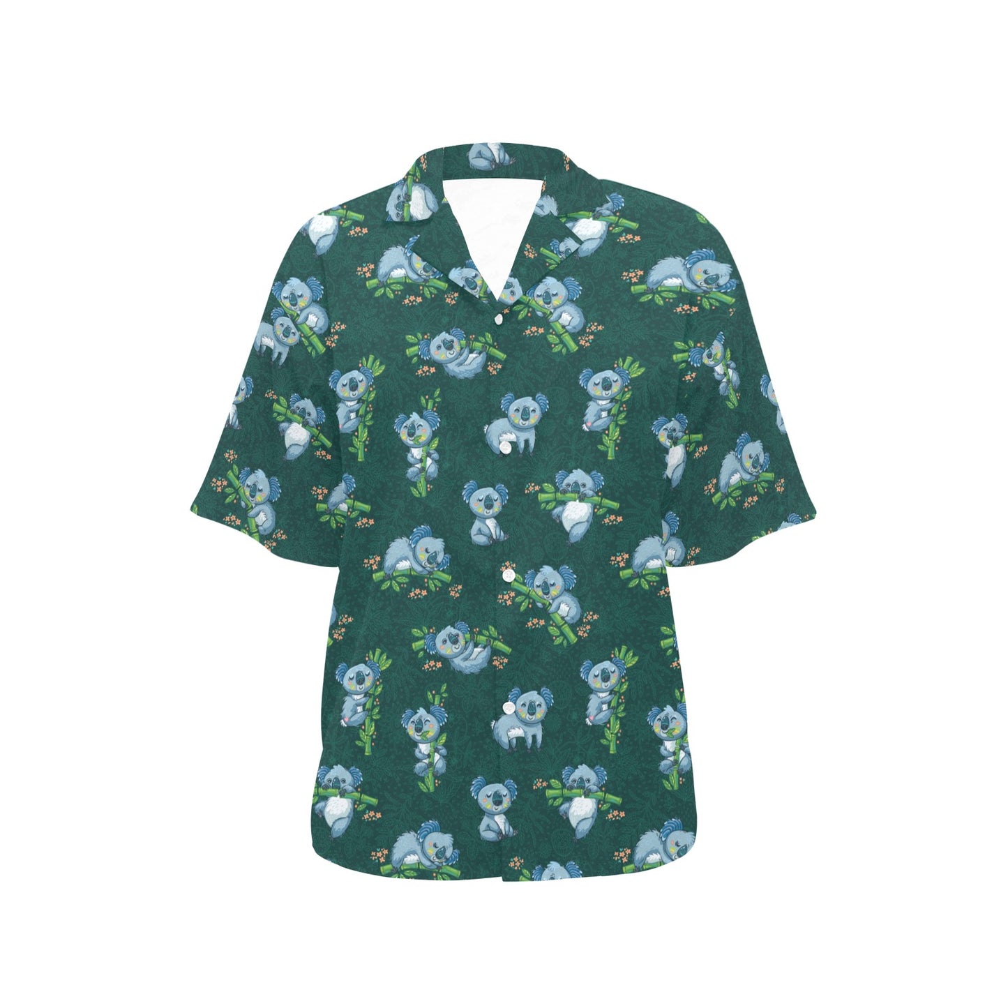 Koala Blue Design Print Women's Hawaiian Shirt