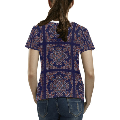 Bandana Print Design LKS3012 Women's  T-shirt