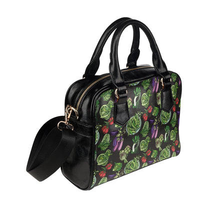 Lettuce Pattern Print Design 01 Shoulder Handbag