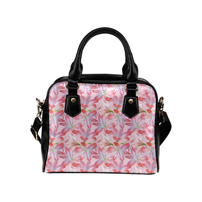 Amaryllis Pattern Print Design 02 Shoulder Handbag