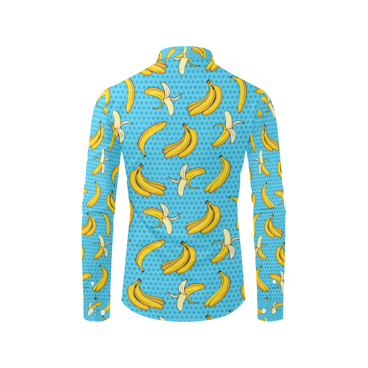Banana Pattern Print Design BA08 Men's Long Sleeve Shirt