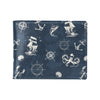 Nautical Sea Themed Print Men's ID Card Wallet