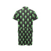 Alien Green Neon Pattern Print Design 01 Men's Romper