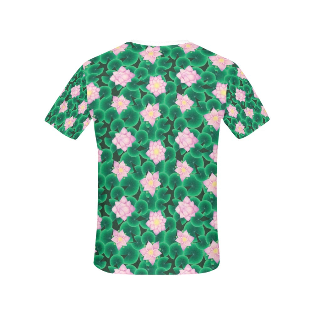 Water Lily Print Design LKS303 Women's  T-shirt