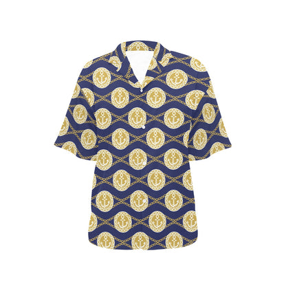 Anchor Luxury Pattern Women's Hawaiian Shirt