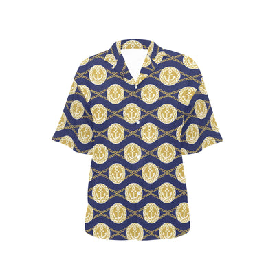 Anchor Luxury Pattern Women's Hawaiian Shirt