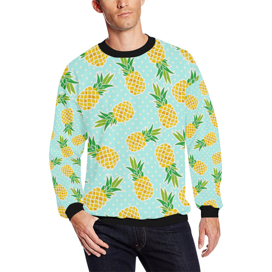 Pineapple Pattern Print Design PP01 Men Long Sleeve Sweatshirt