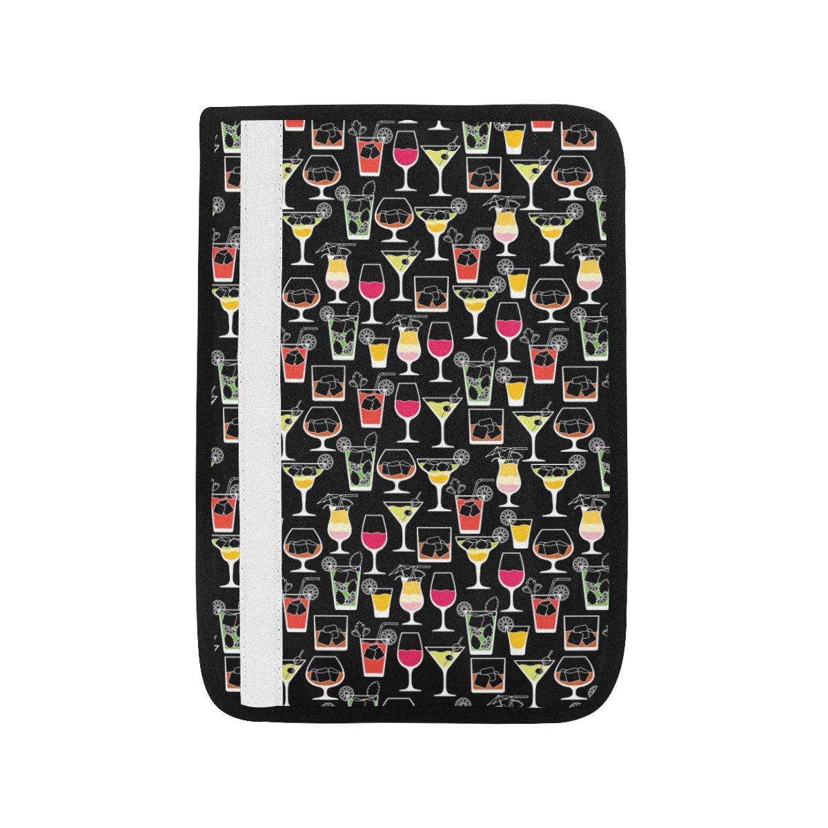 Cocktail Pattern Print Design 01 Car Seat Belt Cover